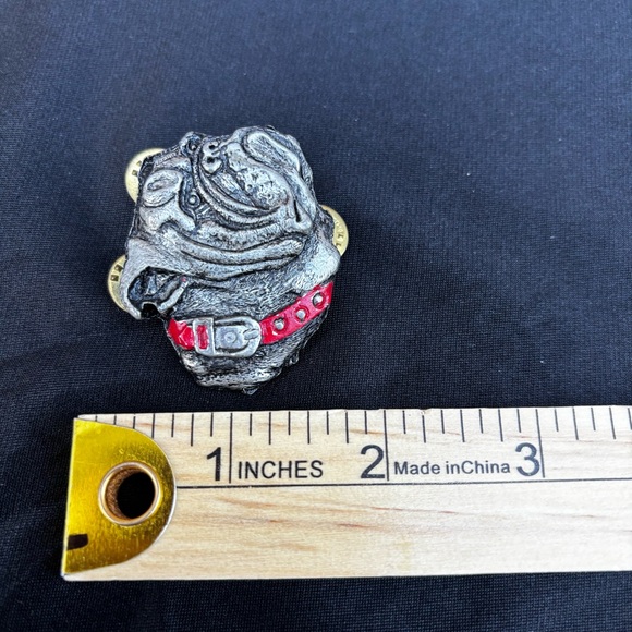 Big BULLDOG USMC Bull Dog Vest Hat Biker Lapel Collectors Pin Accessories 1.5 in - Picture 5 of 5